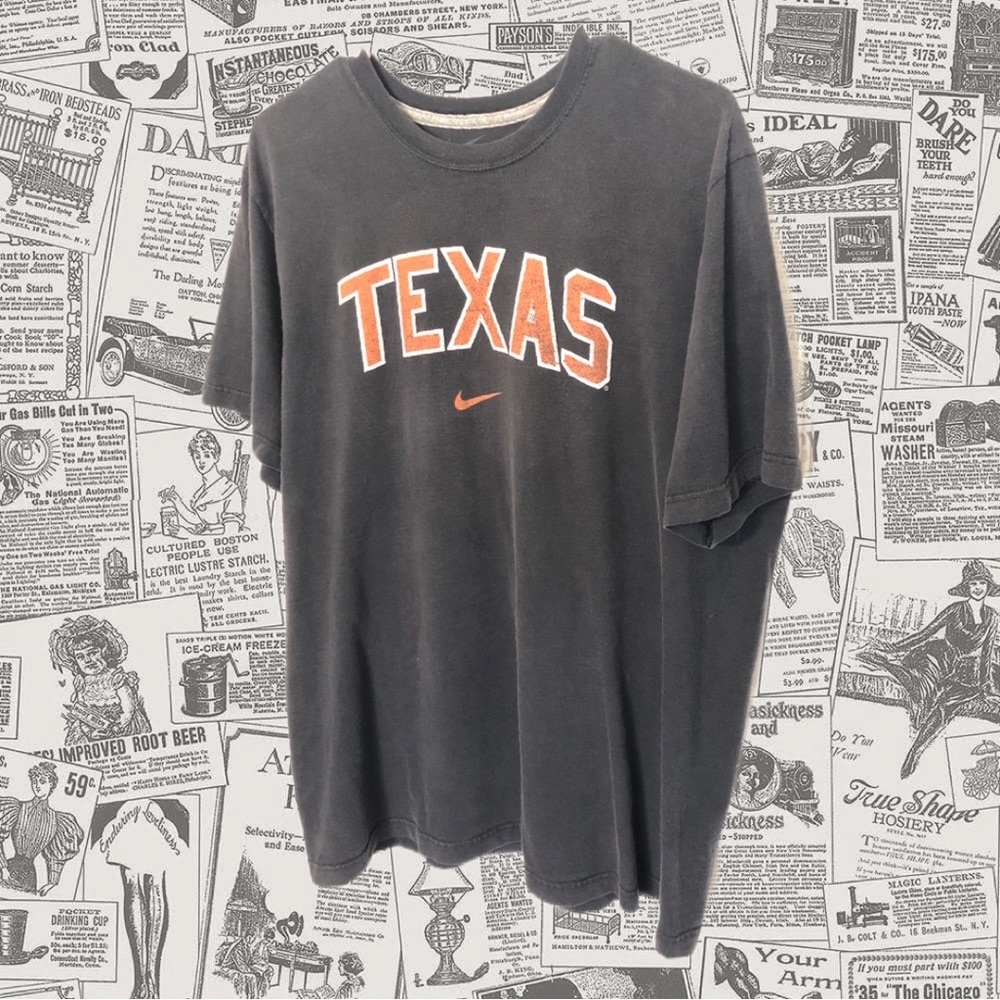Gray Nike Texas Standard Fit Graphic Tee TShirt, Size XL